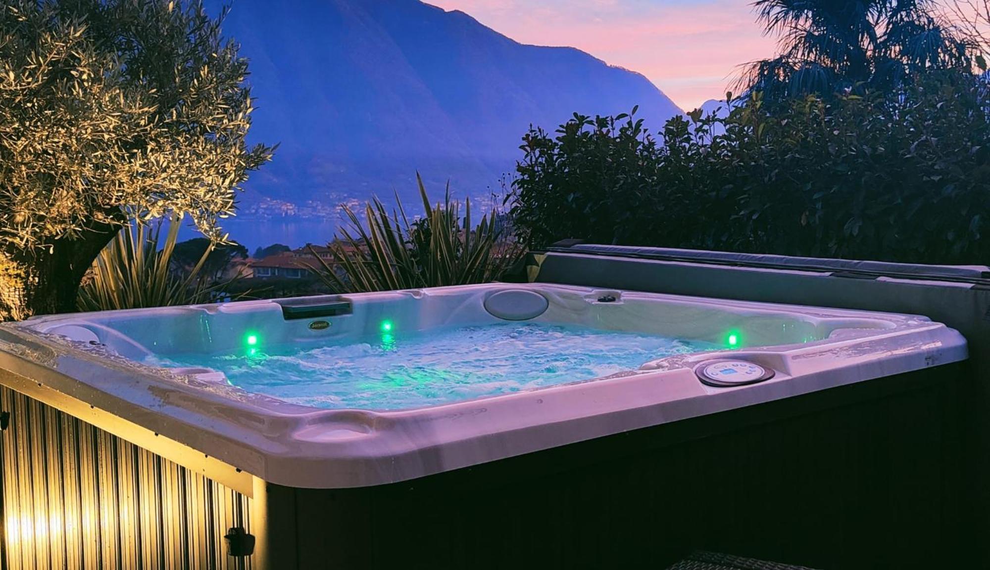 Magic Garden With Jacuzzi-Pool And Luxury Lake Como View Lenno Extérieur photo